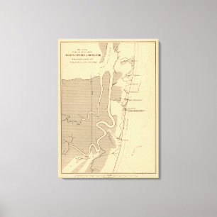 Battle of Fort Sumter - Civil War Panoramic 3 Canvas Print