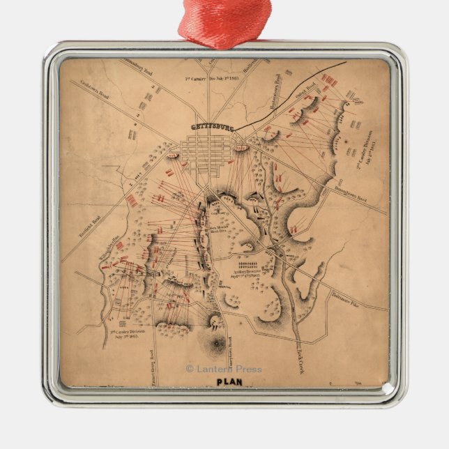 Battle of Gettysburg 11 Metal Ornament (Front)