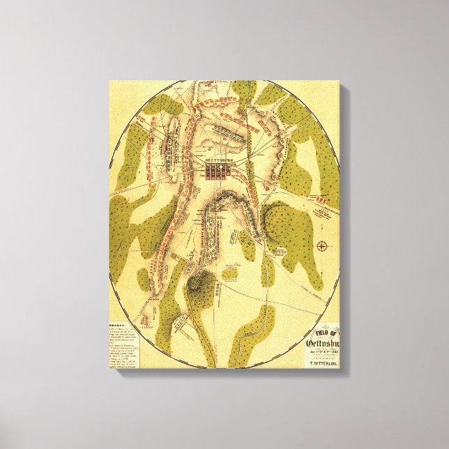 Battle of Gettysburg 3 Canvas Print (Front)