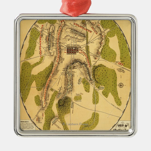 Battle of Gettysburg 7 Metal Ornament (Front)