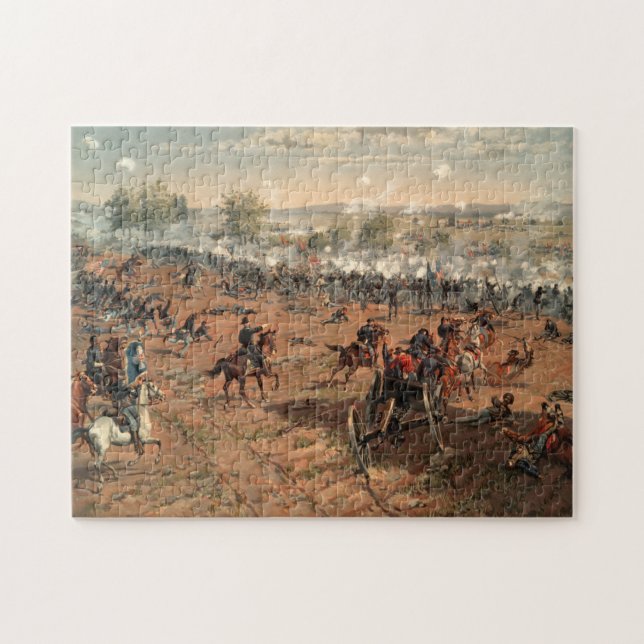 Battle of Gettysburg Civil War 19th Century Print Jigsaw Puzzle (Horizontal)