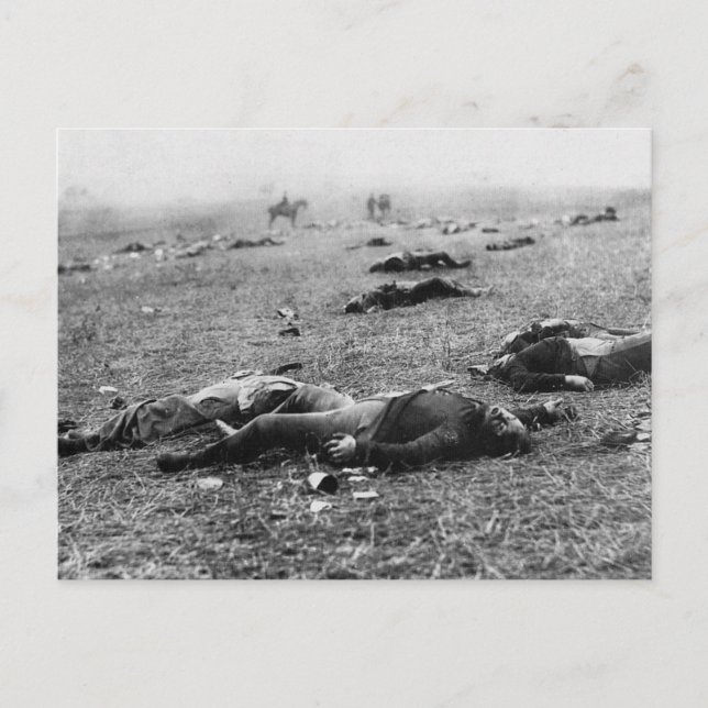 Battle of Gettysburg ~ Harvest of Death July 1863 Postcard (Front)