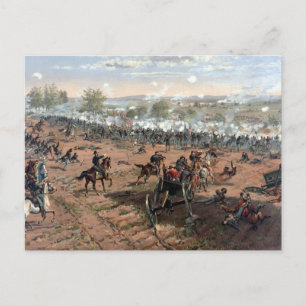 Battle of Gettysburg (restored) painting Postcard
