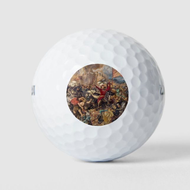 Battle of Grunwald (Medieval Military Scene) (War) Golf Balls (Front)