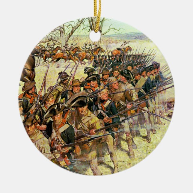 Battle of Guilford Courthouse by Charles McBarron Ceramic Ornament (Front)