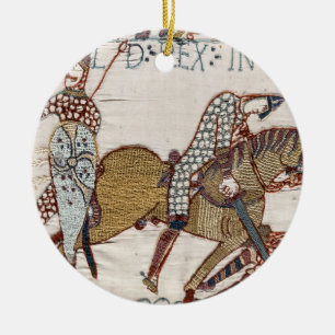Battle of Hastings- Bayeux Tapestry King Harold Ceramic Ornament