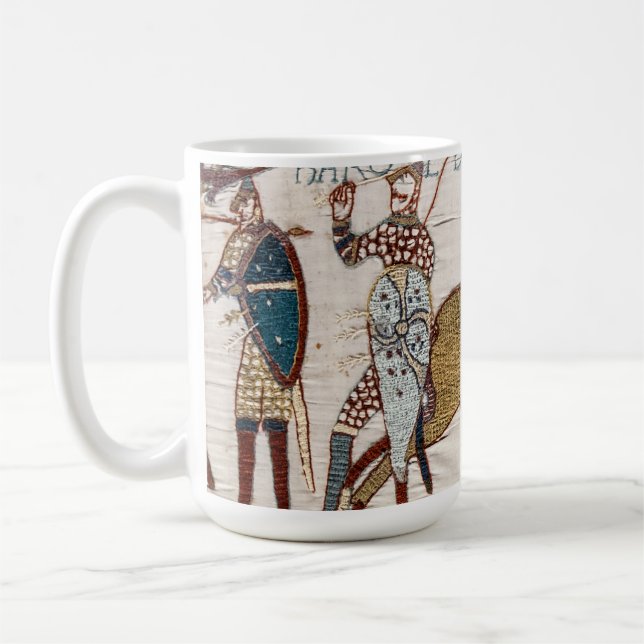 Battle of Hastings- Bayeux Tapestry King Harold Coffee Mug (Left)