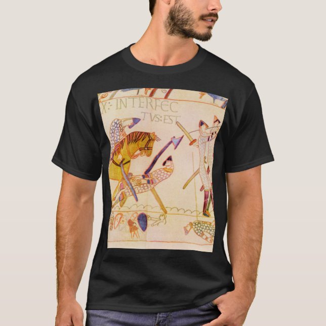 Battle Of Hastings- Bayeux Tapestry King Harold T-Shirt (Front)