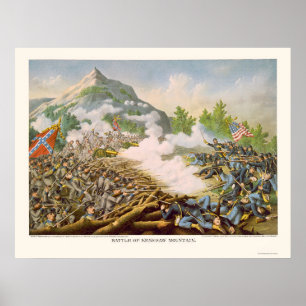 Battle of Kenesaw Mountain by Kurz & Allison 1864 Poster