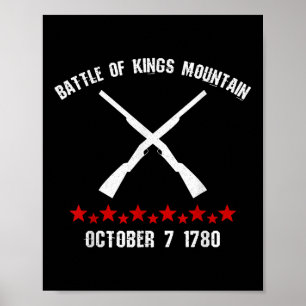 Battle Of Kings Mountain Revolutionary War 1780 Re Poster