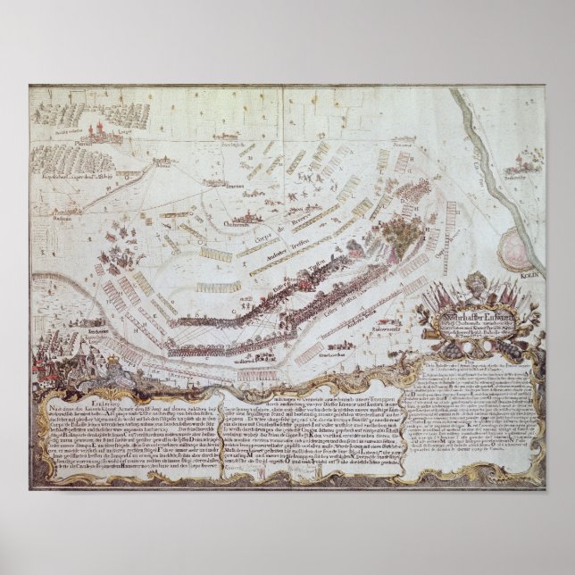 Battle of Kolin in Bohemia, 18th August 1757 Poster (Front)