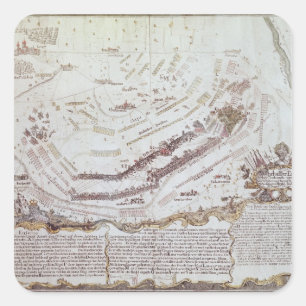 Battle of Kolin in Bohemia, 18th August 1757 Square Sticker