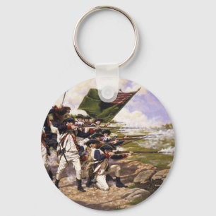 Battle of Long Island by Domenick D'Andrea Keychain