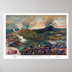 Battle of Mission Ridge McCormick Harvesting 1863 Poster