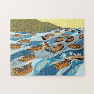 Battle of Myeongnyang from THE TURTLE SHIP 11"x14" Jigsaw Puzzle