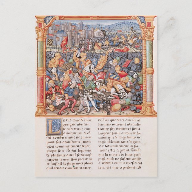 Battle of Nancy in 1477 Postcard (Front)