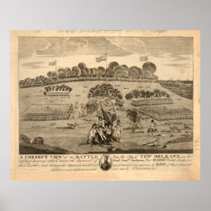 Battle of New Orleans (created 1815-1820) Poster