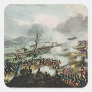 Battle of Nivelle,engraved by Thomas Square Sticker