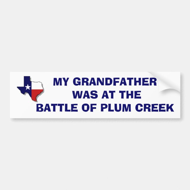 BATTLE OF PLUM CREEK BUMPER STICKER (Front)