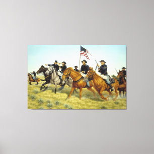 Battle of Prairie Dog Creek by Ralph Heinz Canvas Print