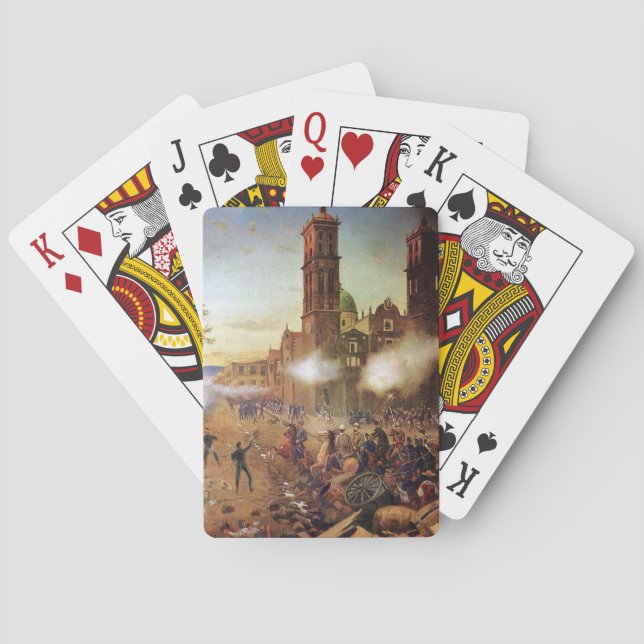 Battle of Puebla Mexican History Playing Cards (Back)