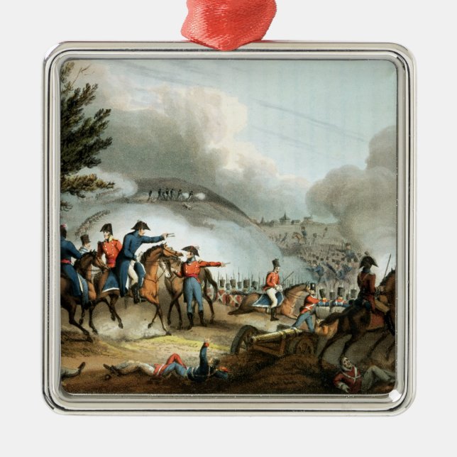 Battle of Salamanca,etched by J. Clarke Metal Ornament (Front)