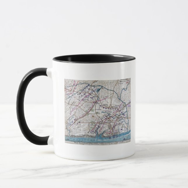 Battle of Shiloh - Civil War Panoramic Map Mug (Left)