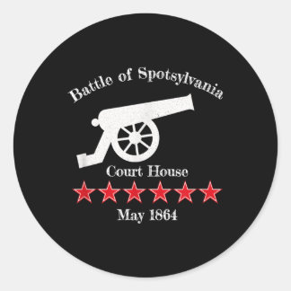 Battle Of Spotsylvania Court House Civil Battles W Classic Round Sticker
