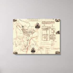 Battle of Stones River - Civil War Panoramic 2 Canvas Print