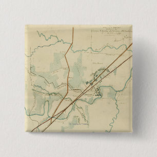 Battle of Stones River - Civil War Panoramic 2 Inch Square Button