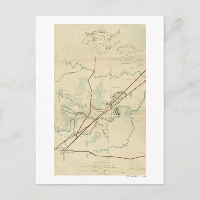 Battle of Stones River - Civil War Panoramic Postcard (Front)