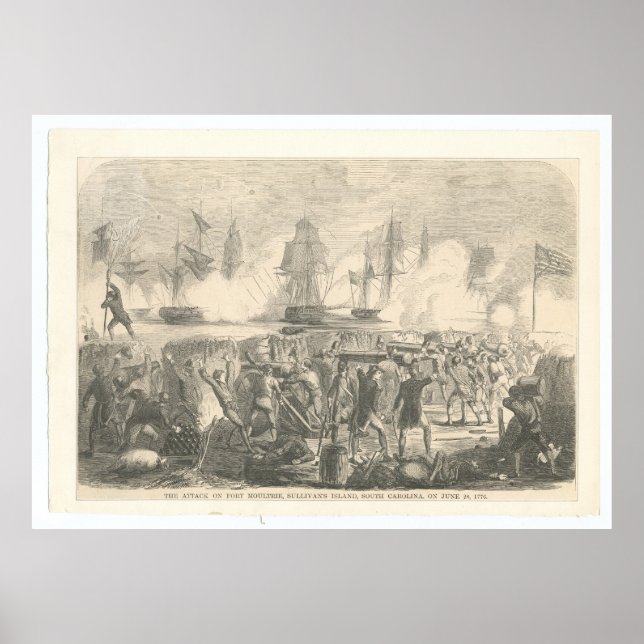 Battle of Sullivan's Island, 1776 Poster (Front)