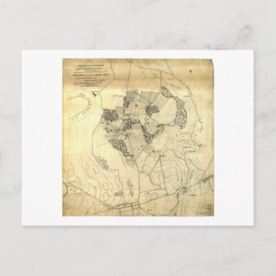 Battle of the Antietam Map September 16 & 17 1862 Postcard