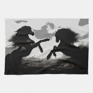 Battle of the Horses - Equine Art Kitchen Towel