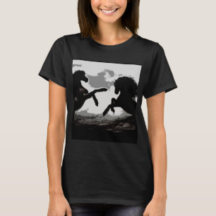 Battle of the Horses - Equine Art T-Shirt