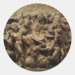 Battle of the Lapiths and Centaurs by Michelangelo Classic Round Sticker