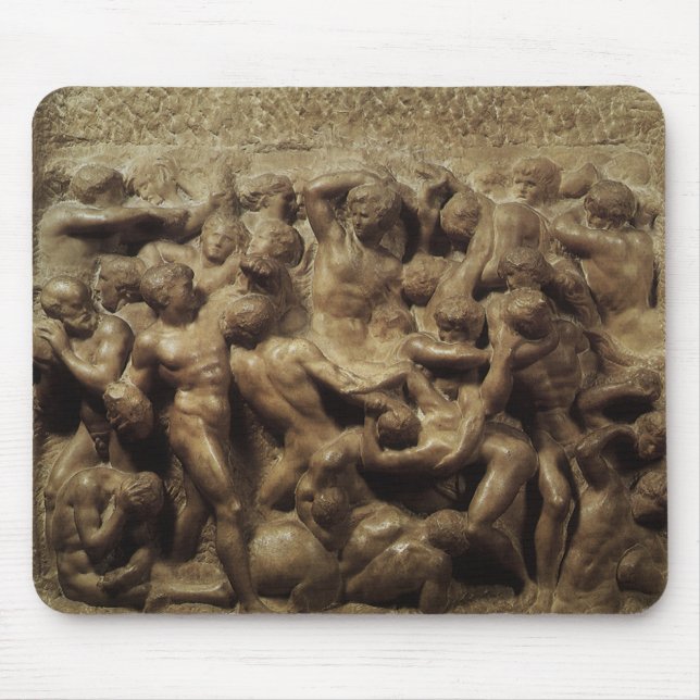 Battle of the Lapiths and Centaurs by Michelangelo Mouse Pad (Front)