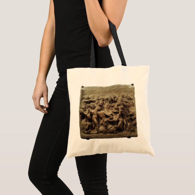 Battle of the Lapiths and Centaurs by Michelangelo Tote Bag (Front (Product))