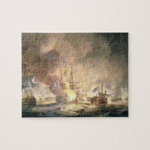 Battle of the Nile, 1st August 1798 at 10pm, 1834 Jigsaw Puzzle