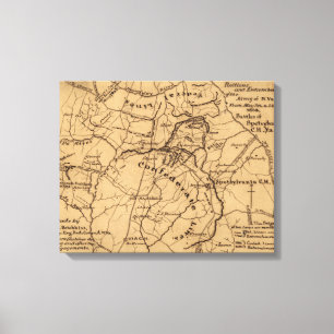 Battle of the Wilderness - Civil War Panoramic Canvas Print