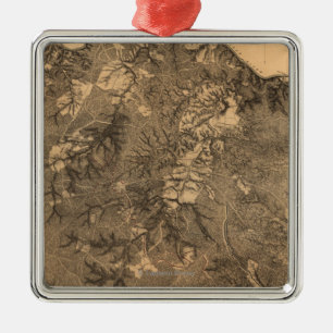 Battle of the Wilderness - Civil War Panoramic Metal Ornament