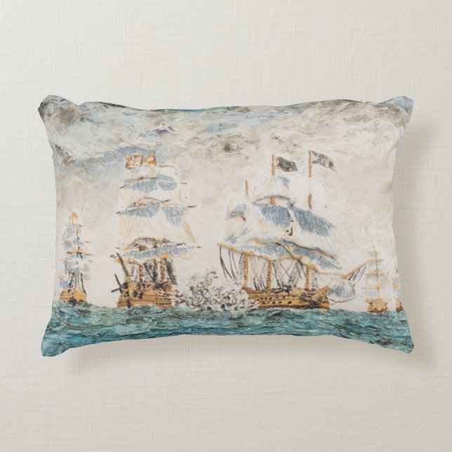Battle of Trafalgar 1805 1998 Accent Pillow (Front)