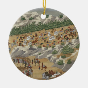 Battle of Vasilika in 1821, from the Pictorial His Ceramic Ornament