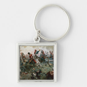Battle of Waterloo, 18th June 1815, 1898 (colour l Keychain