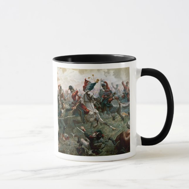 Battle of Waterloo, 18th June 1815, 1898 (colour l Mug (Right)