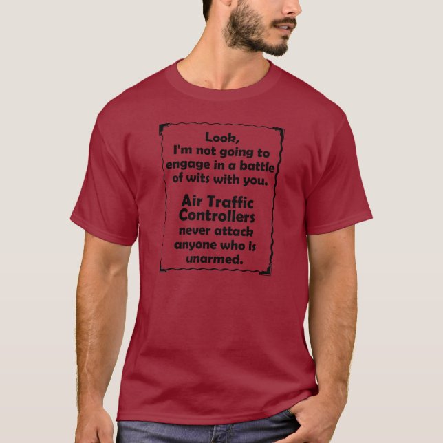 Battle of Wits Air Traffic Controller T-Shirt (Front)