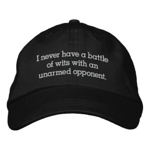 Battle of Wits by SRF Embroidered Hat