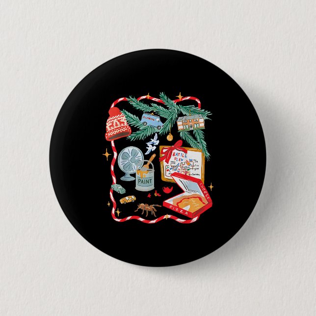 Battle Plan Funny Christmas Home Kids Hand Dawn Al 2 Inch Round Button (Front)