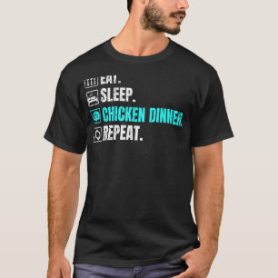 Battle Royale Eat Sleep Chicken Dinner Repeat Men  T-Shirt
