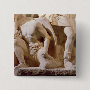 Battle scene, c.169 2 inch square button